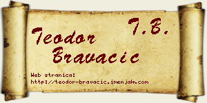 Teodor Bravačić vizit kartica